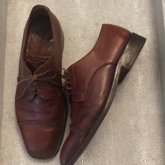 HANDMADE IN ITALY BROWN Authentic Leather CUSTOM Men’s shoes - Picture 2 of 6